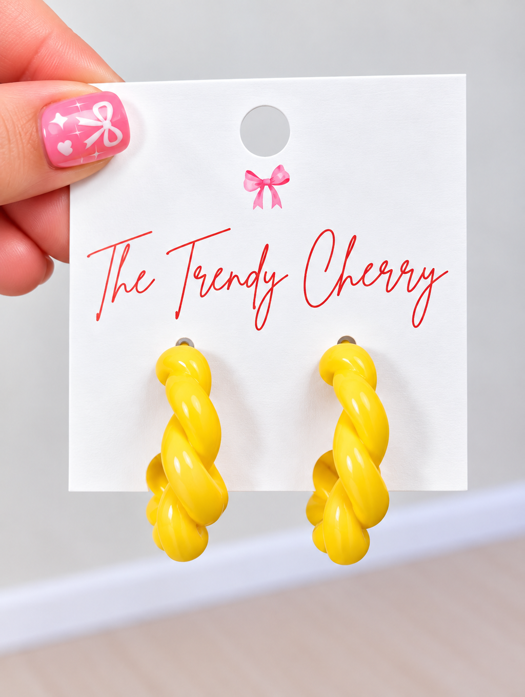 Trendy colored hoop earrings