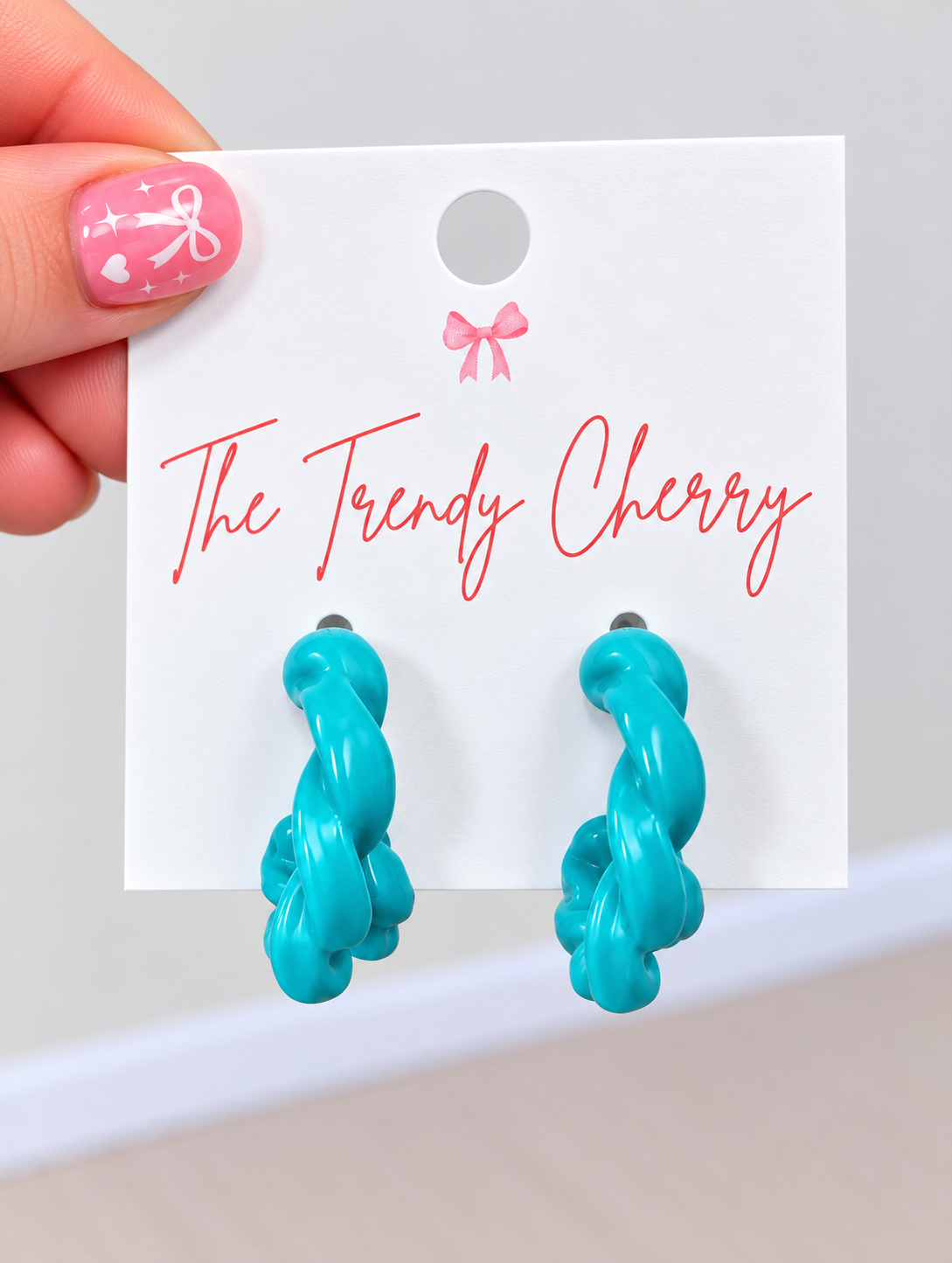 Trendy colored hoop earrings