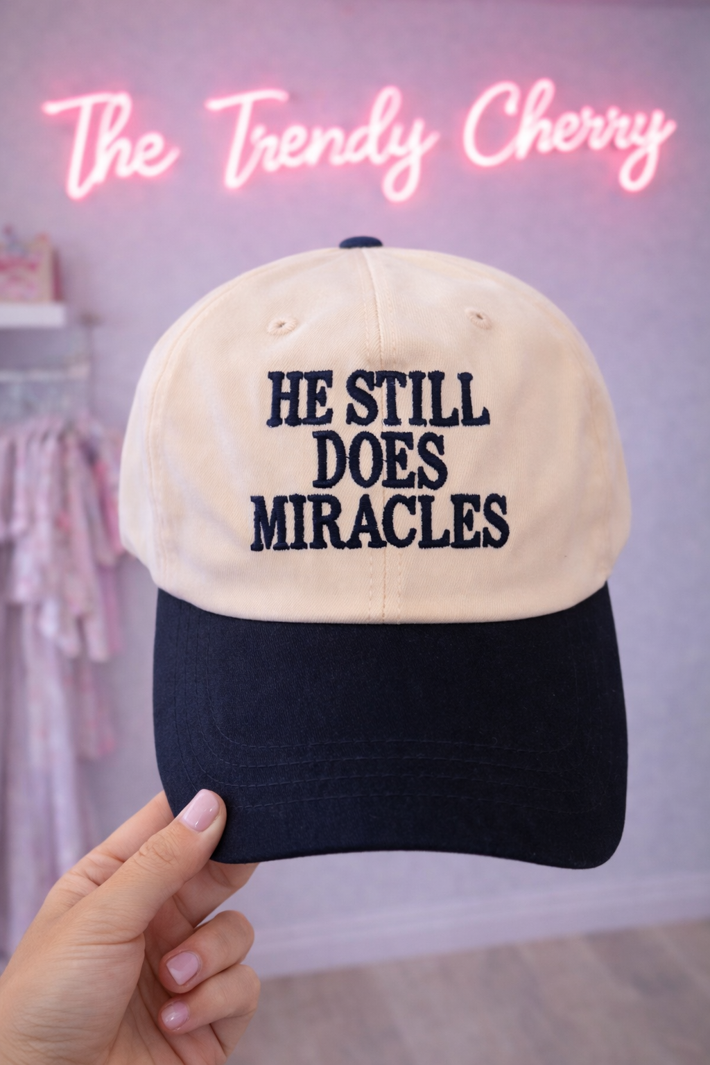 He still does miracles trucker hat- Dark green