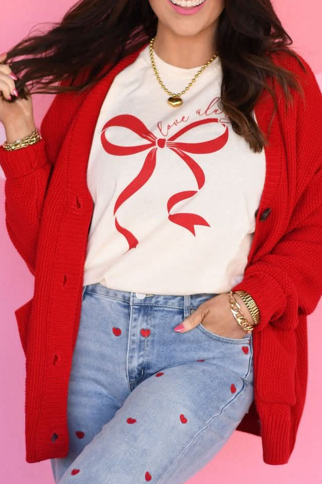 Love Always, bow tshirt