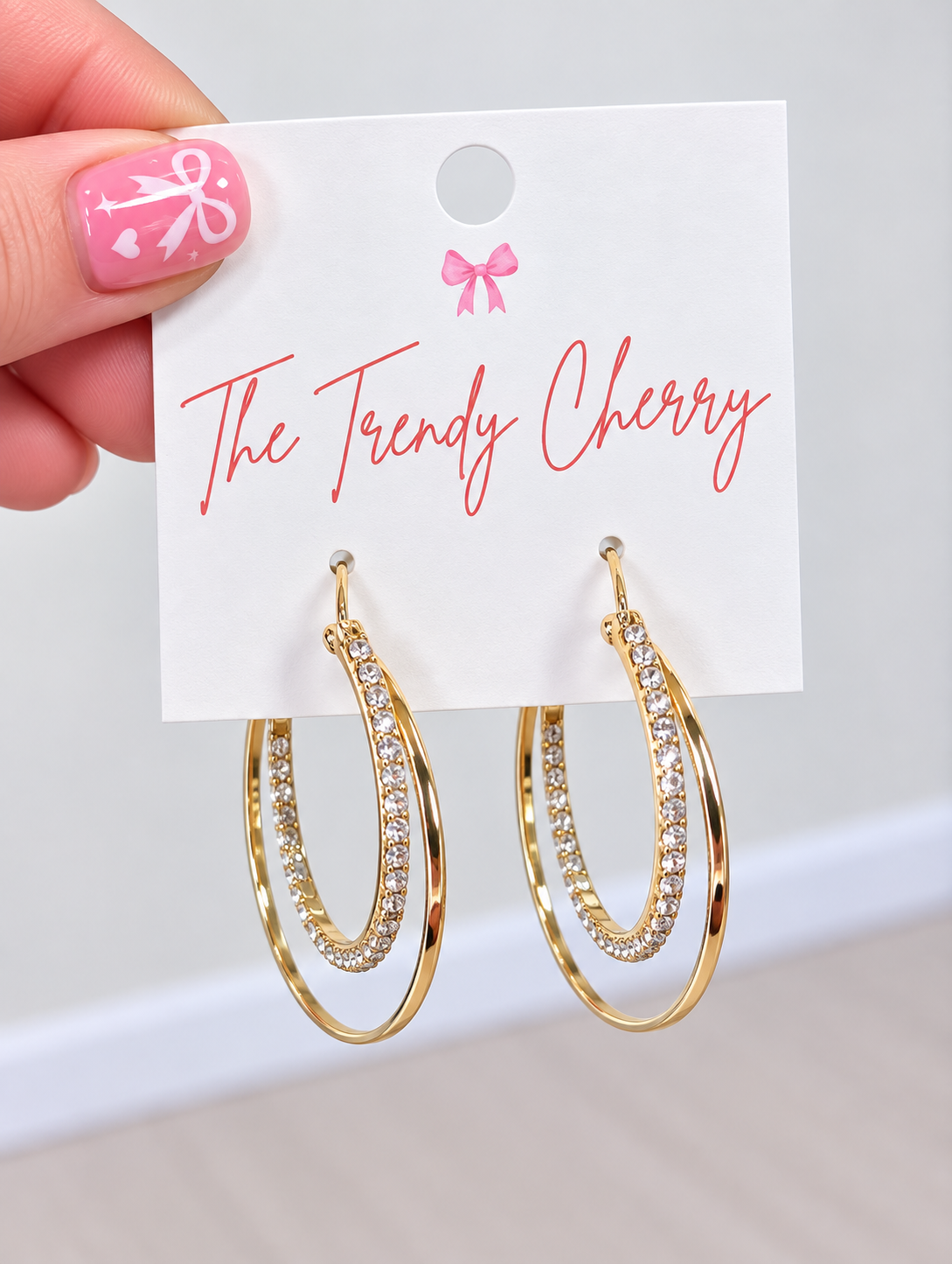 Gold 2 layer Hoop Earrings